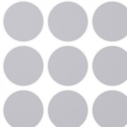 Etichette ScratchOff argento 25x25mm forma rotonda