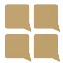 Etichette ScratchOff oro 35x35mm forma fumetto